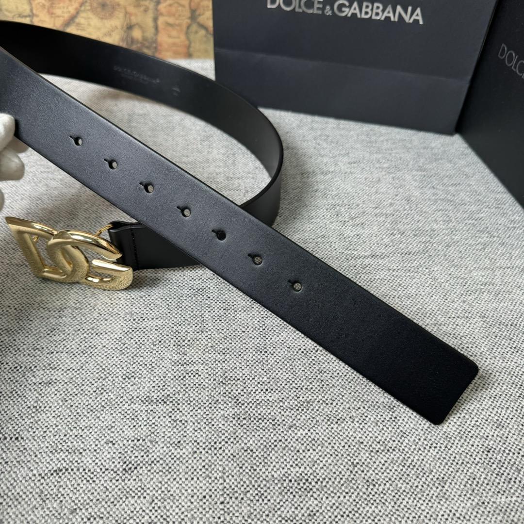 Dolce & Gabbana DG Logo-buckle Leather Belt   40mm - 