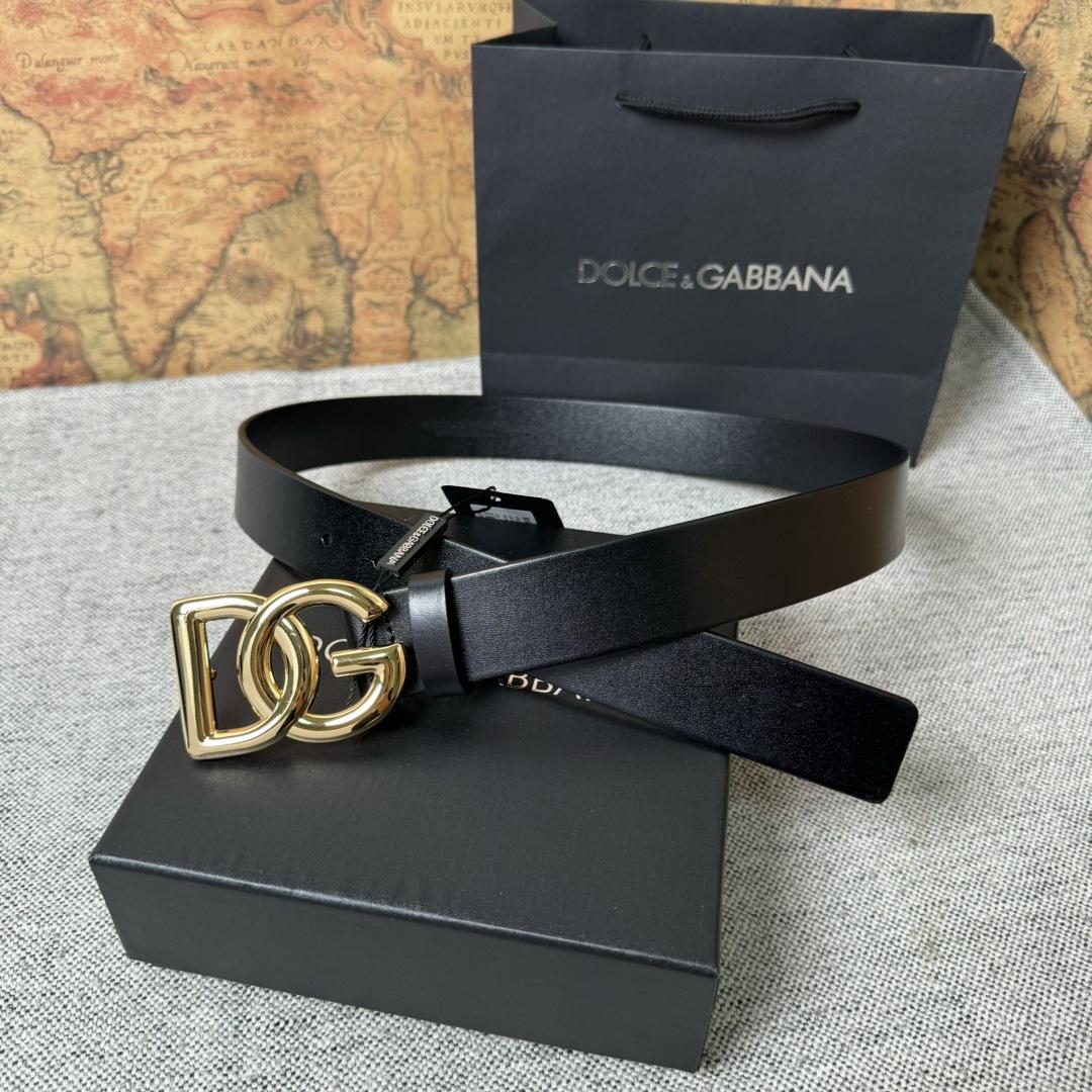 Dolce & Gabbana DG Logo-buckle Leather Belt   35mm - 