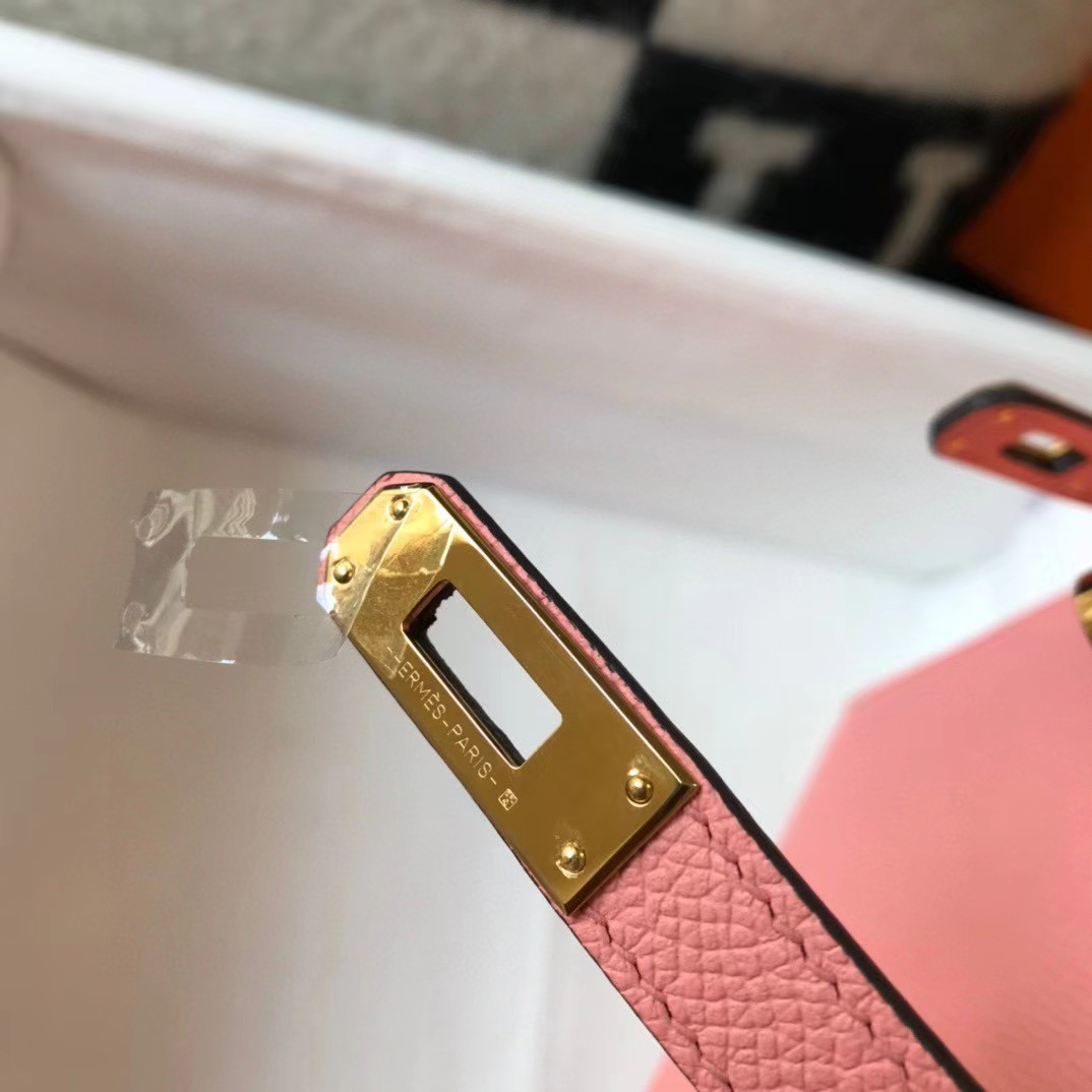 Hermes HM Kelly Mini 20 pink Epsom Gold Hardware （19-13-6.5cm） - 
