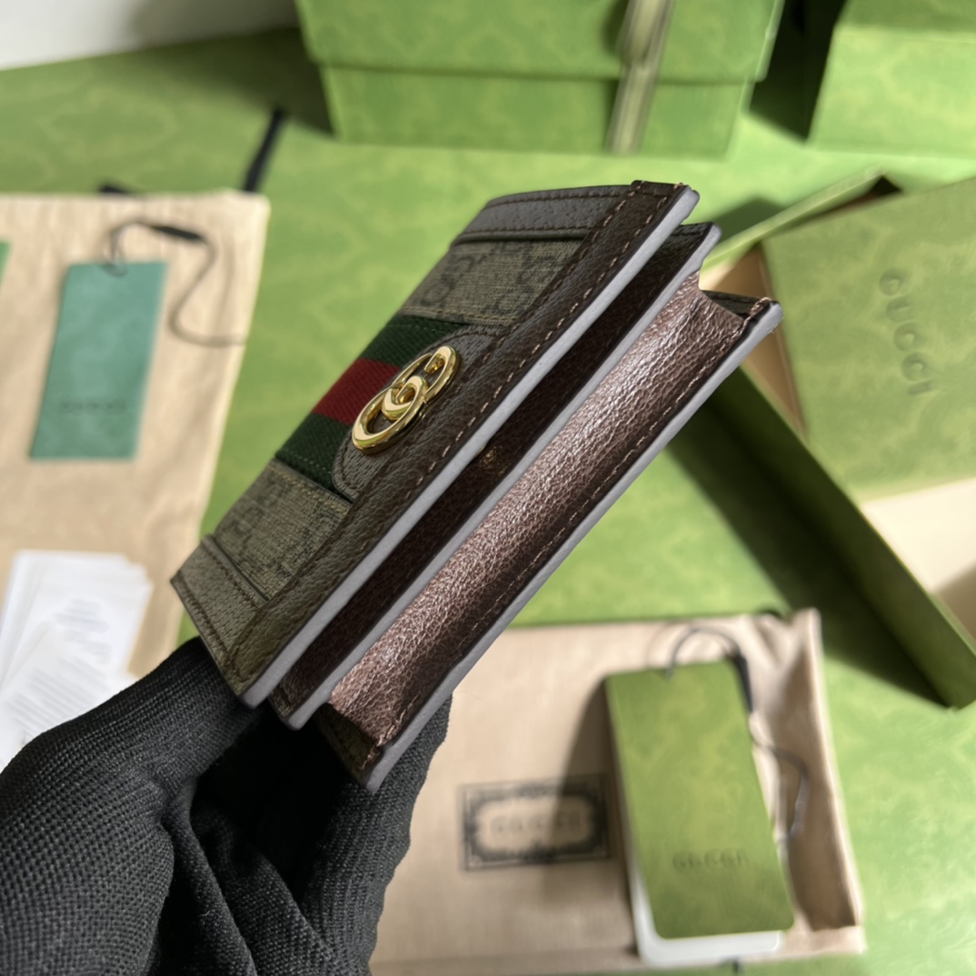 Gucci Ophidia GG Supreme Leather Wallet (11*8.5*3cm)  625711 - 