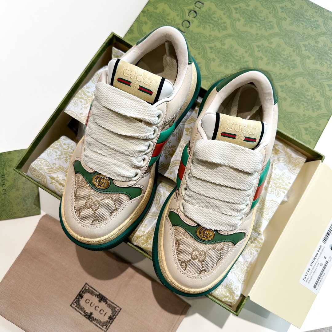 Gucci Screener Trainer With Web - DesignerGu