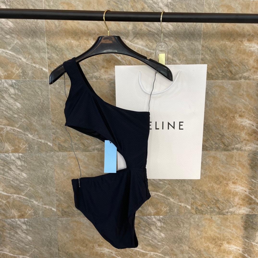 Prada One-shoulder Cut-out Swimsuit - 