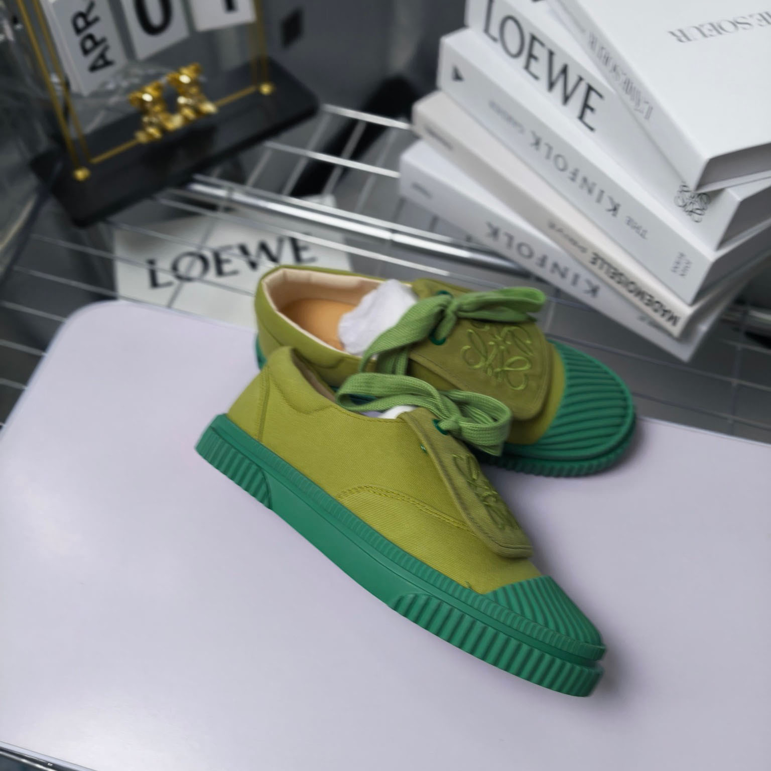 Loewe x Paula’s Ibiza Denim Flap Sneakers - 