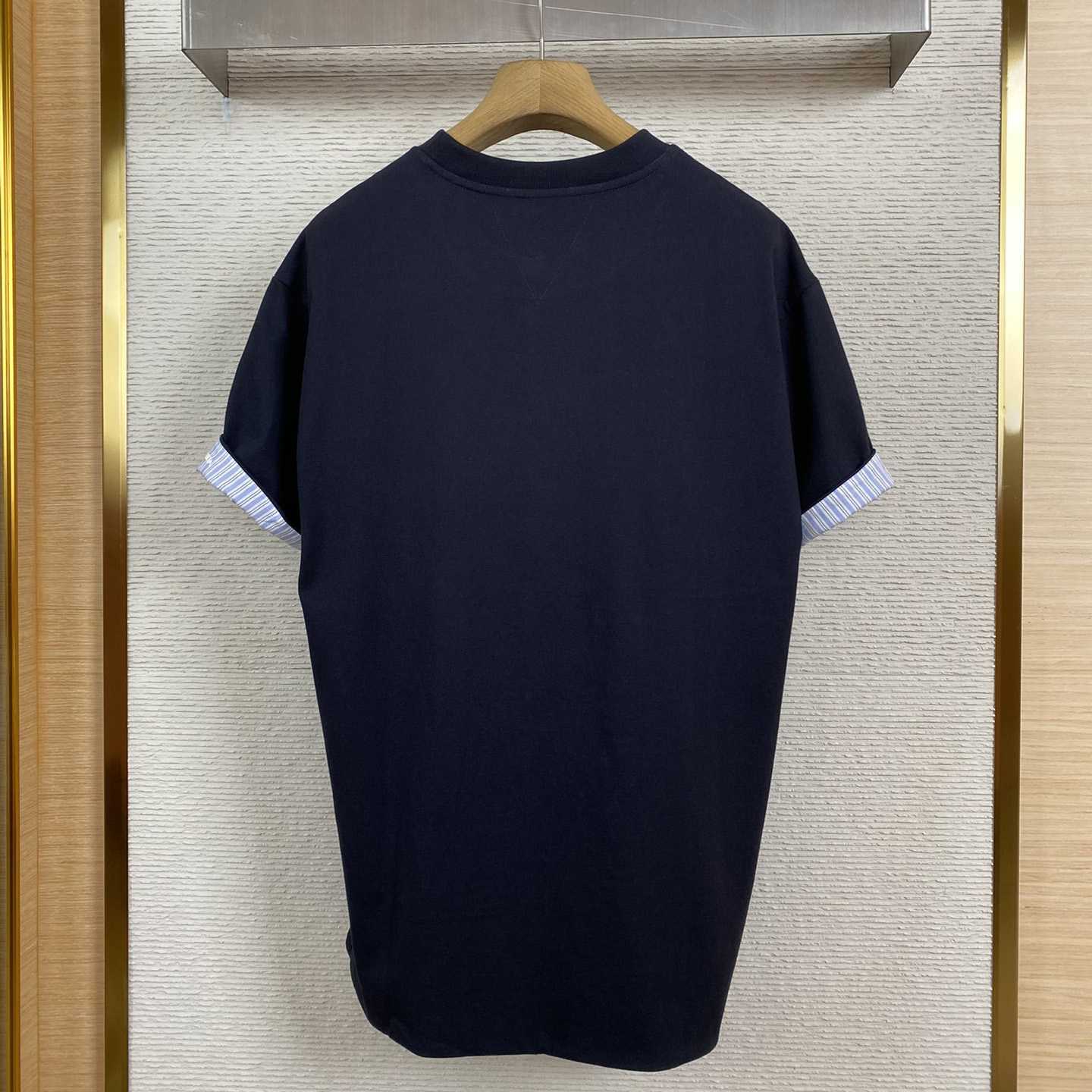 Bottega Veneta Double Layer Striped Cotton T-Shirt - 