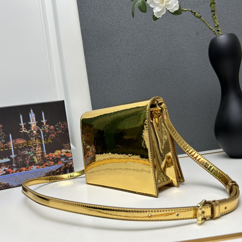 Dolce & Gabbana Metallic Logo Bag  (16*20*5.5cm) - 