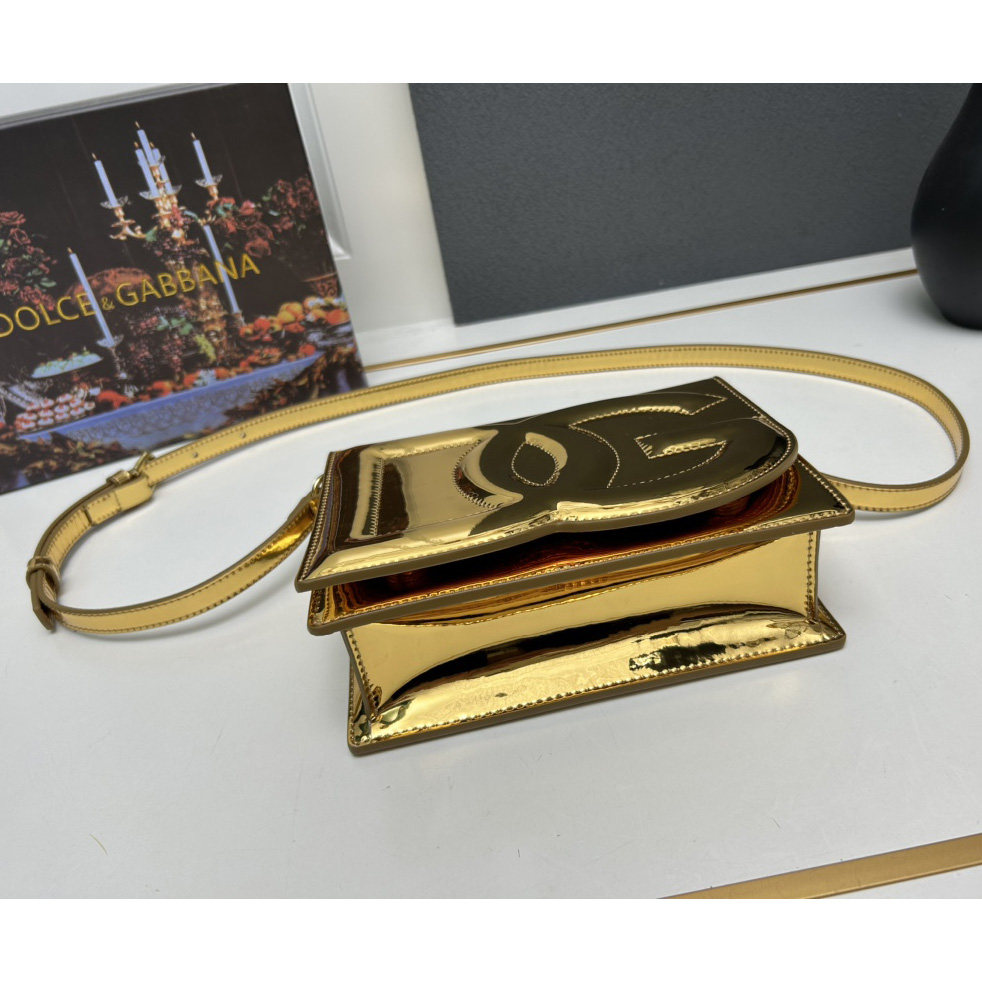 Dolce & Gabbana Metallic Logo Bag  (16*20*5.5cm) - 