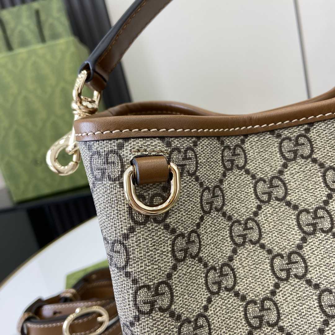 Gucci GG Emblem Mini Bucket Bag - 