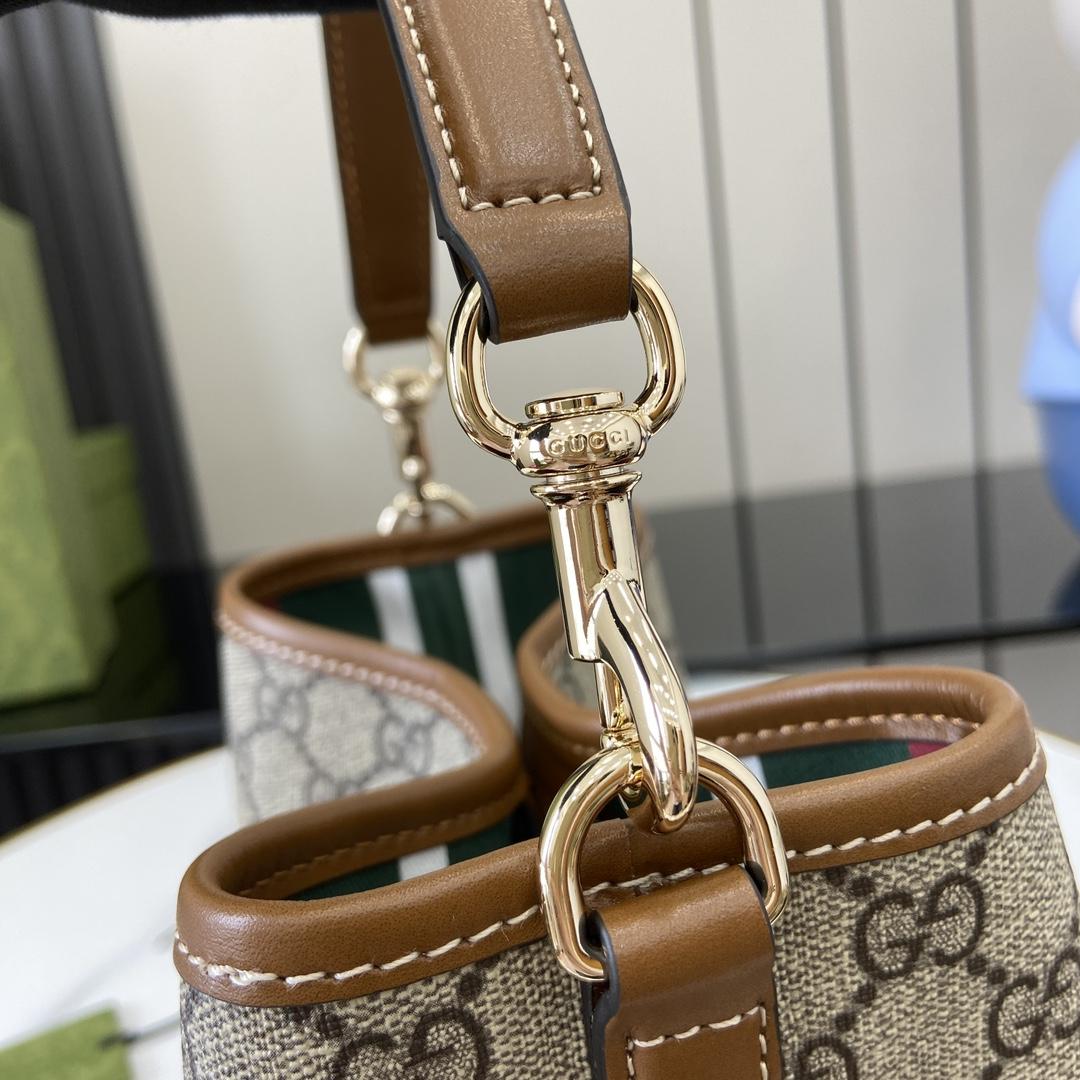 Gucci GG Emblem Mini Bucket Bag - 
