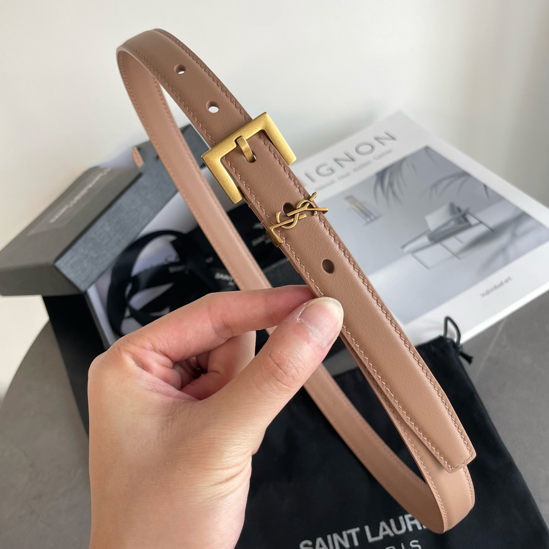 Saint Laurent Leather Belt    20mm - DesignerGu