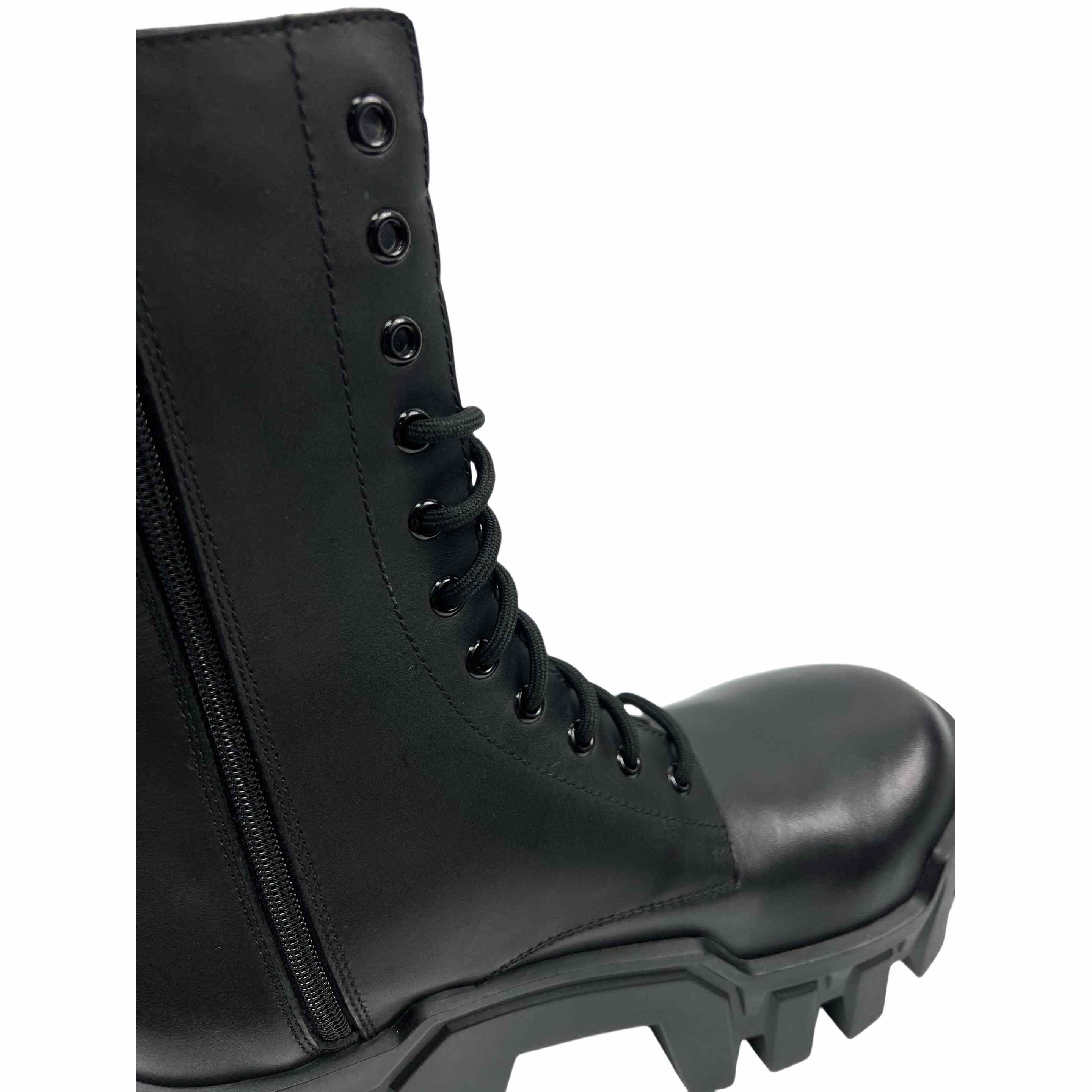 Balenciaga Bulldozer Lace-Up Boot In Black - 