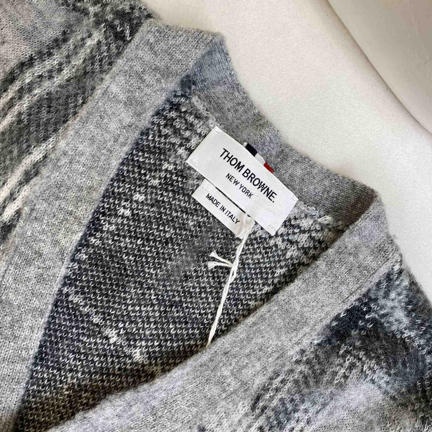 Thom Browne Jacquard-knit Mohair-blend Cardigan - 