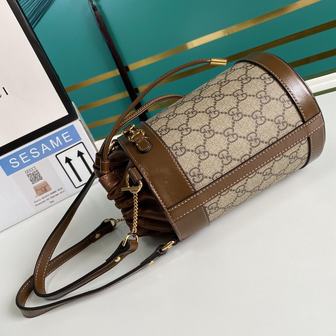 Gucci Horsebit 1955 Small Bucket Bag 'Beige'  (16-14-14cm) - 