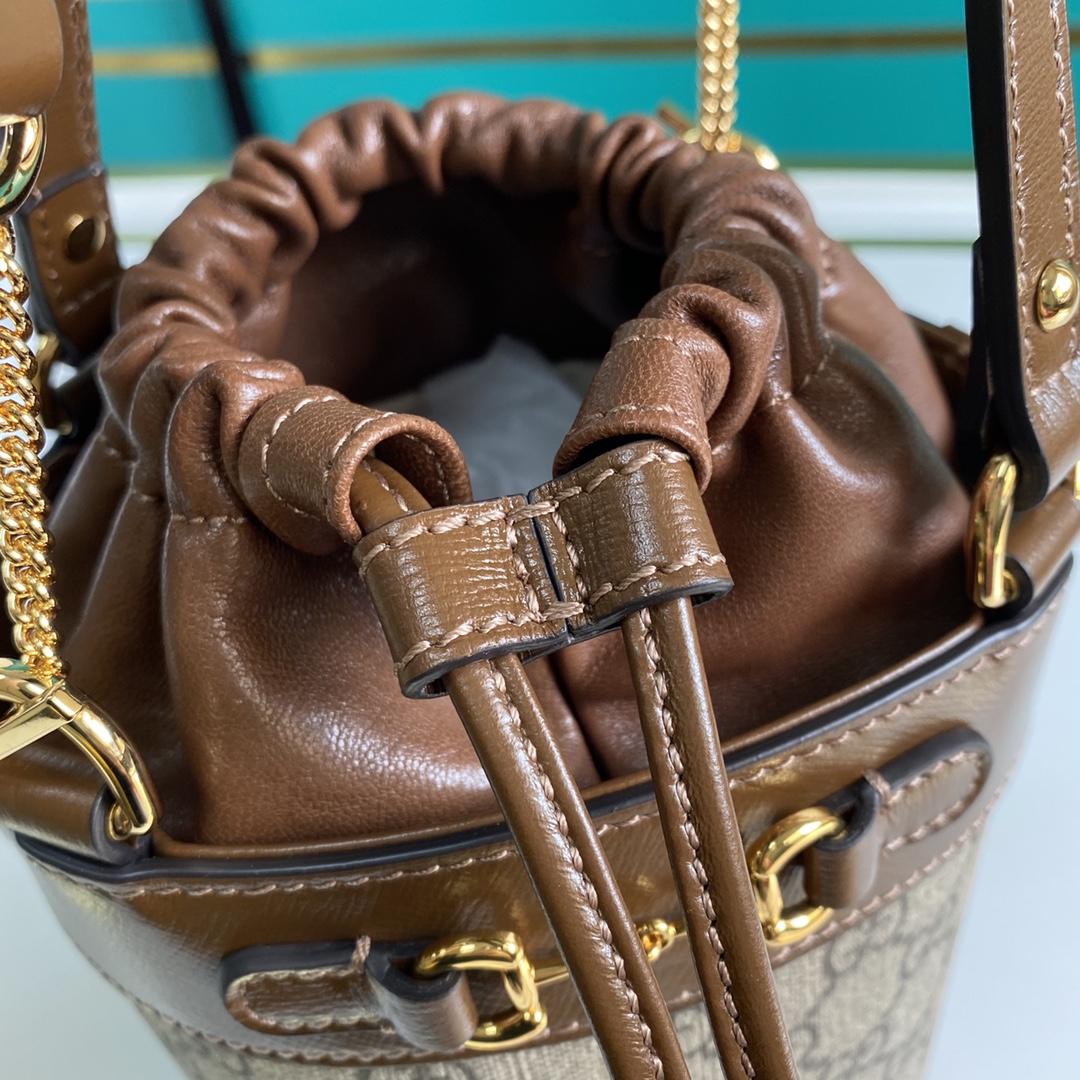 Gucci Horsebit 1955 Small Bucket Bag 'Beige'  (16-14-14cm) - 
