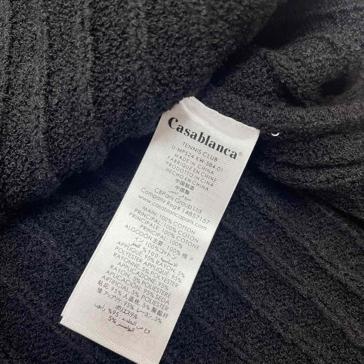Casablanca  Ribbed Bouclé Cotton-Blend Polo Shirt   D0066 - 