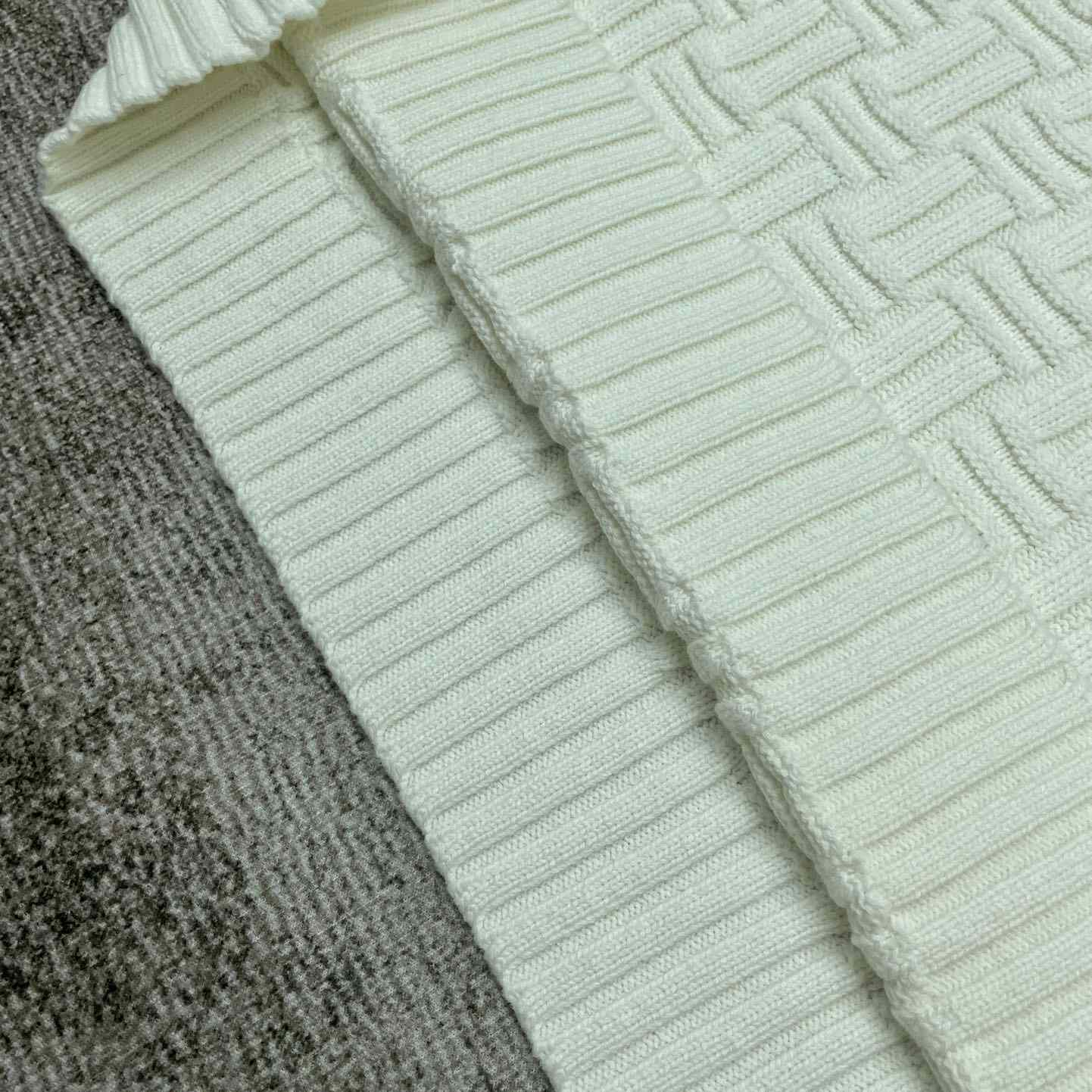 Casablanca Column Stitch Wool Knit Polo  D0064 - 