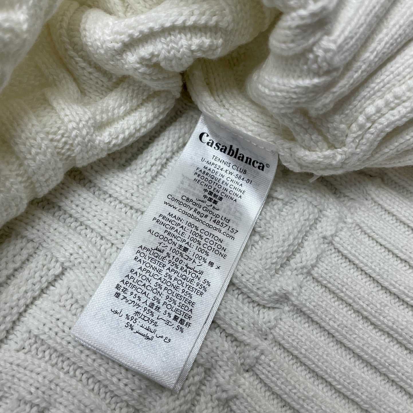 Casablanca Column Stitch Wool Knit Polo  D0064 - 