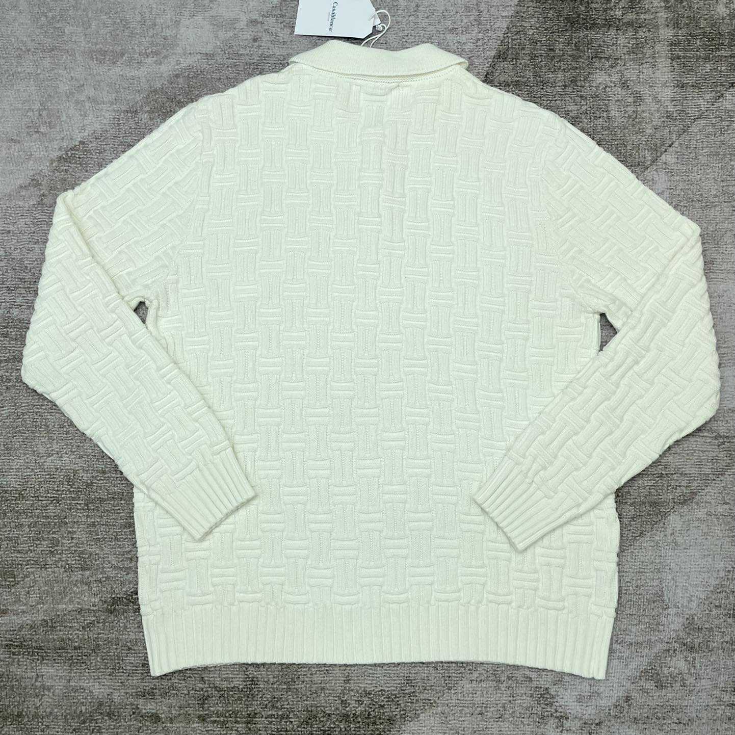 Casablanca Column Stitch Wool Knit Polo  D0064 - 