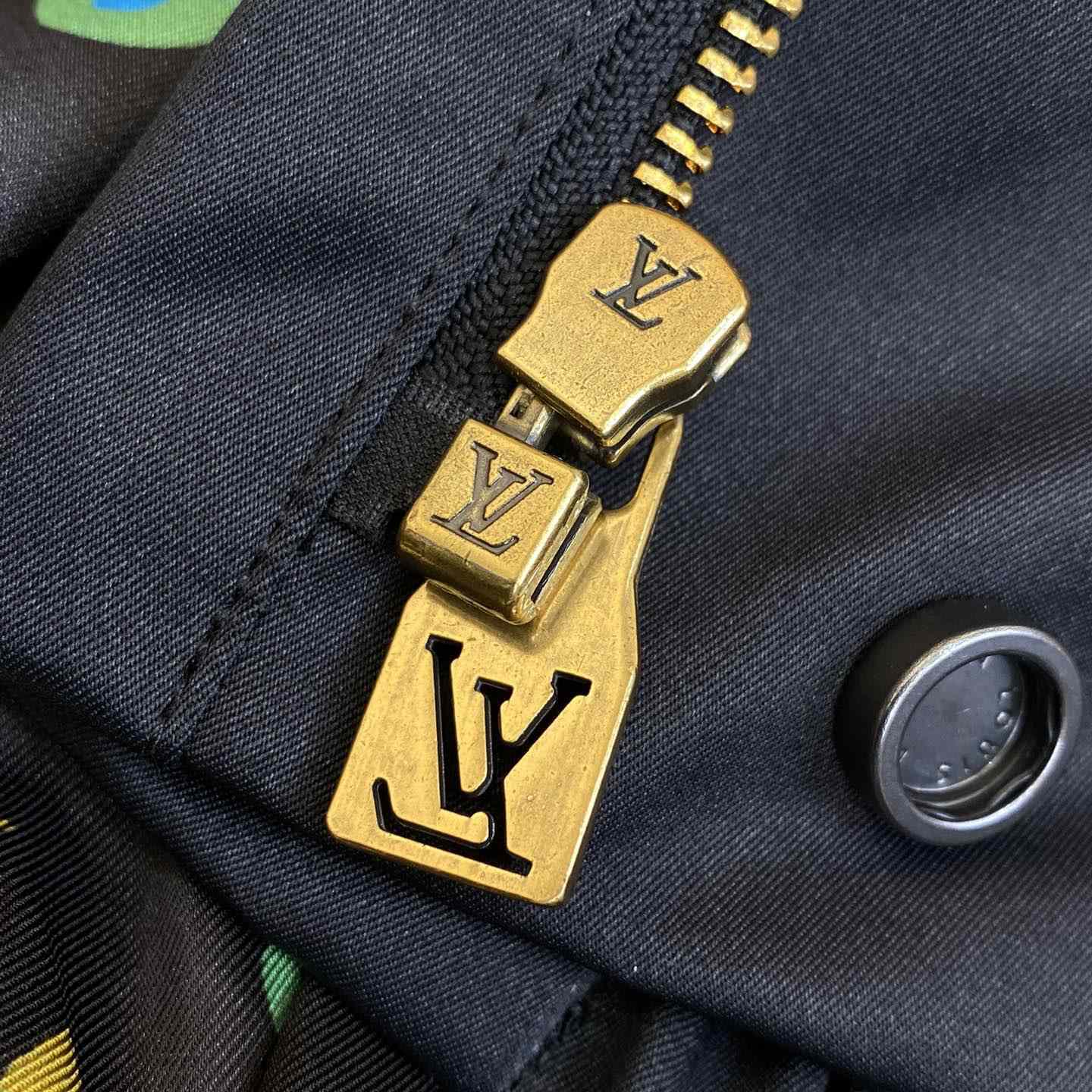 Louis Vuitton Cotton Aviator Jacket With Monogram Fleece Collar   - 