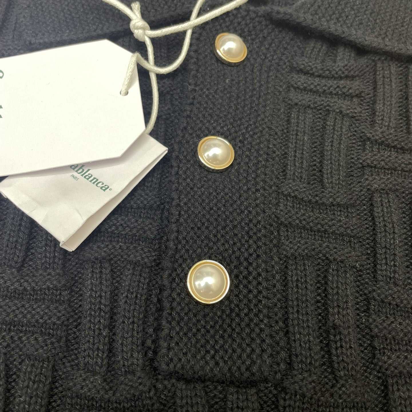 Casablanca Column Stitch Wool Knit Polo  D0065 - 