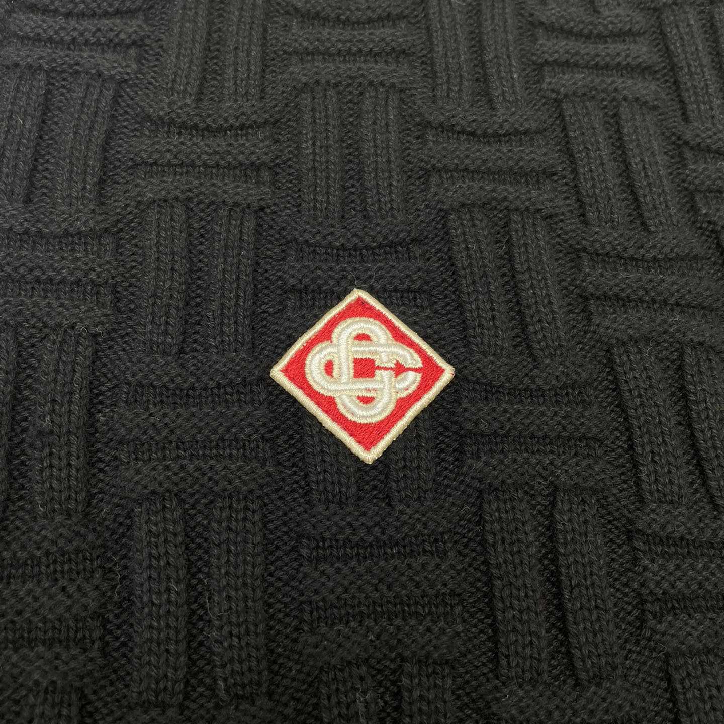 Casablanca Column Stitch Wool Knit Polo  D0065 - 