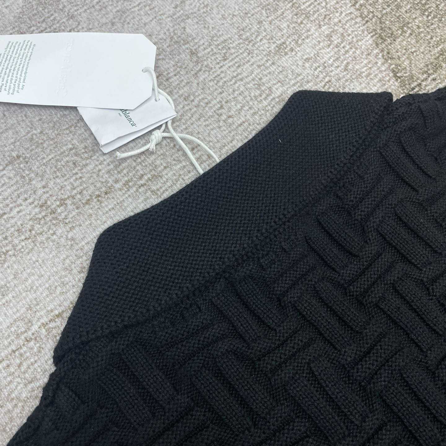 Casablanca Column Stitch Wool Knit Polo  D0065 - 