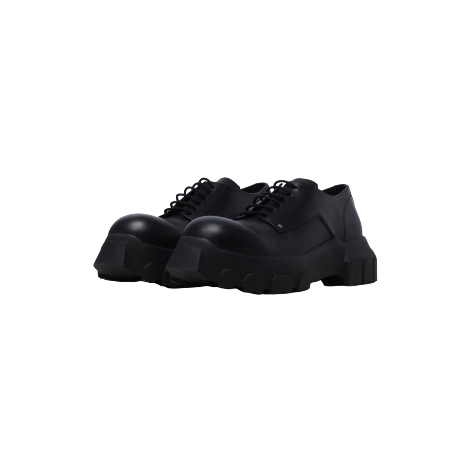 Rick Owens Bozo Tractor Leather Derby Shoes - DesignerGu