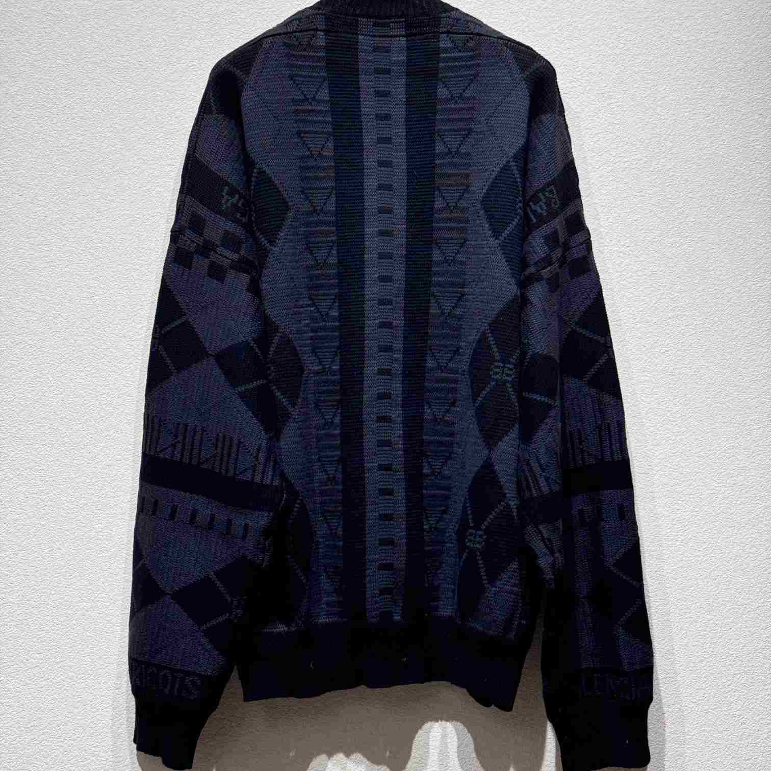 Balenciaga Logo-jacquard Distressed Jumper - DesignerGu