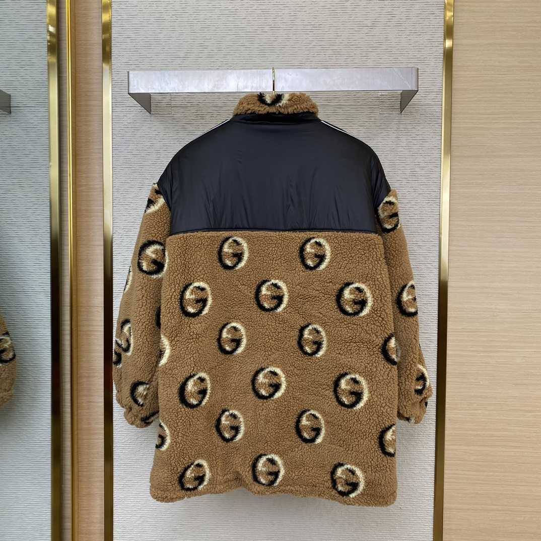 Gucci GG Wool Fleece Jacquard Zip Jacket - DesignerGu
