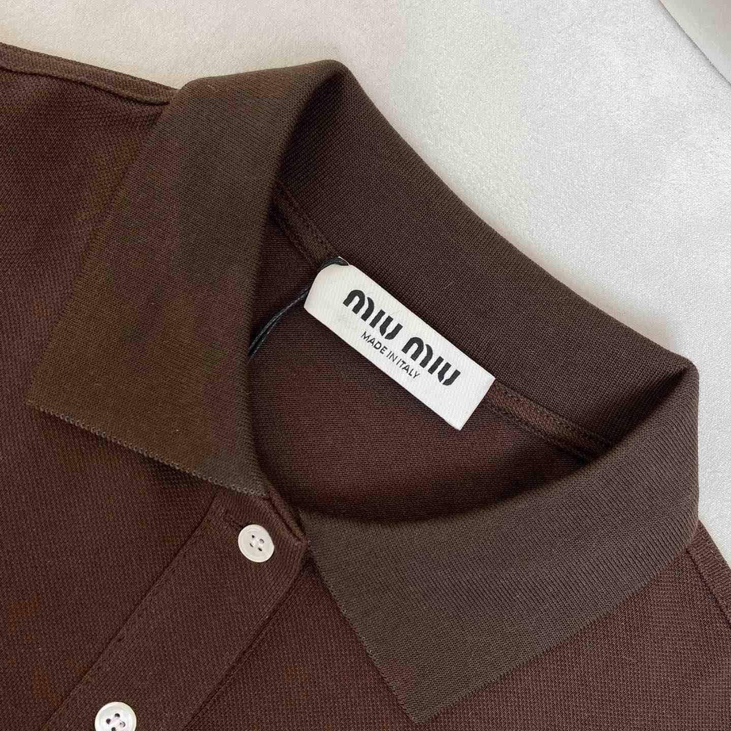 Miu Miu Piqué and Jersey Polo Shirt - 