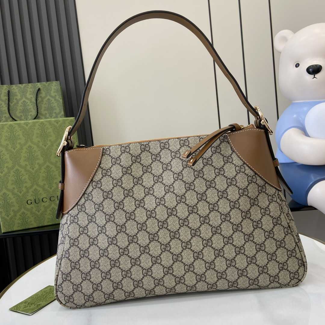 Gucci GG Emblem Large Shoulder Bag - DesignerGu