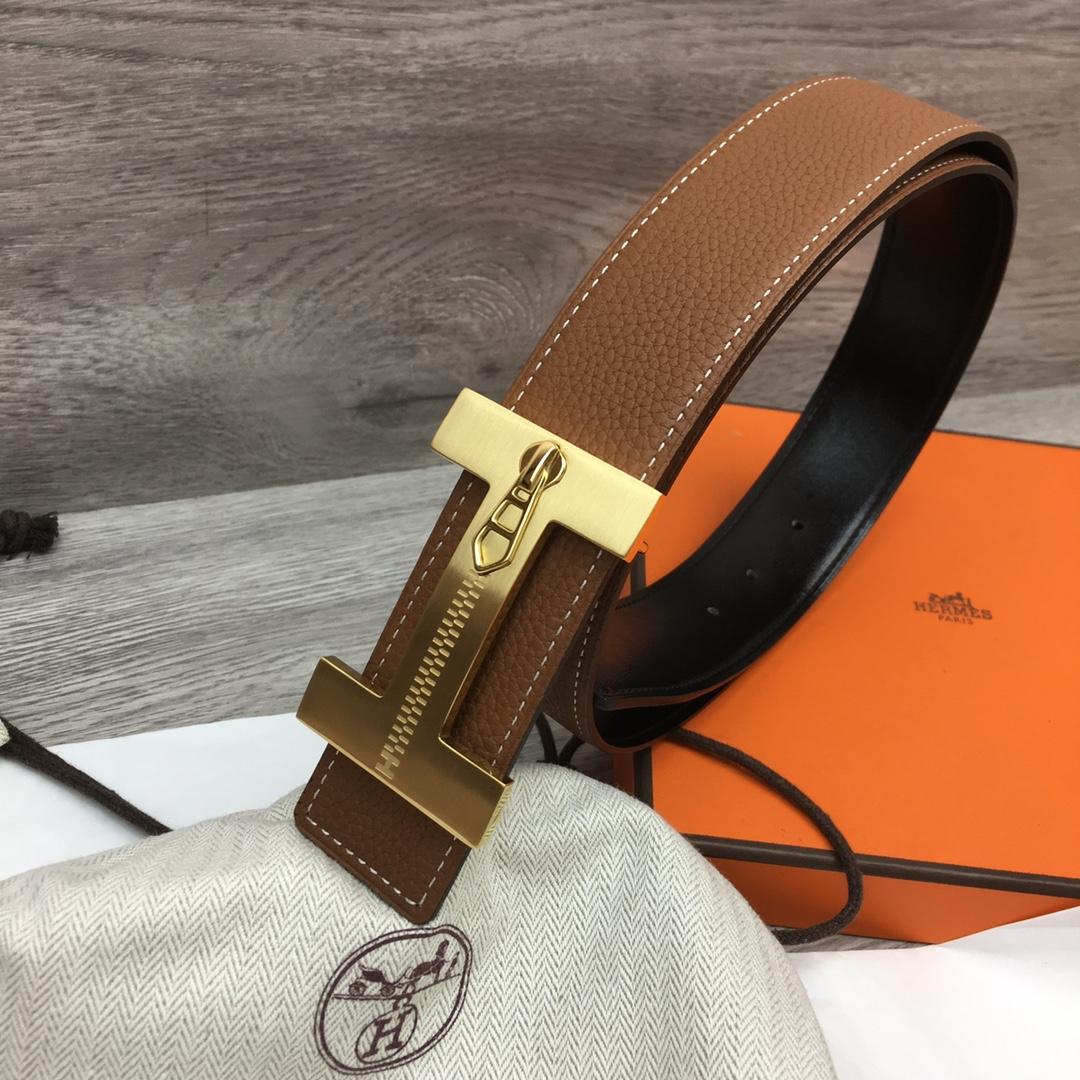 Hermes Leather H Buckle Belt - 
