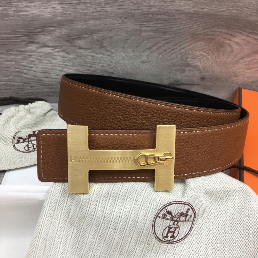Hermes Leather H Buckle Belt - 