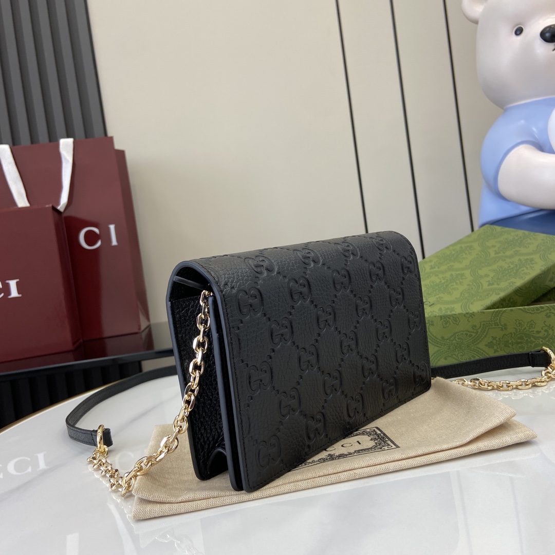 Gucci GG Emblem Super Mini Shoulder Bag - 