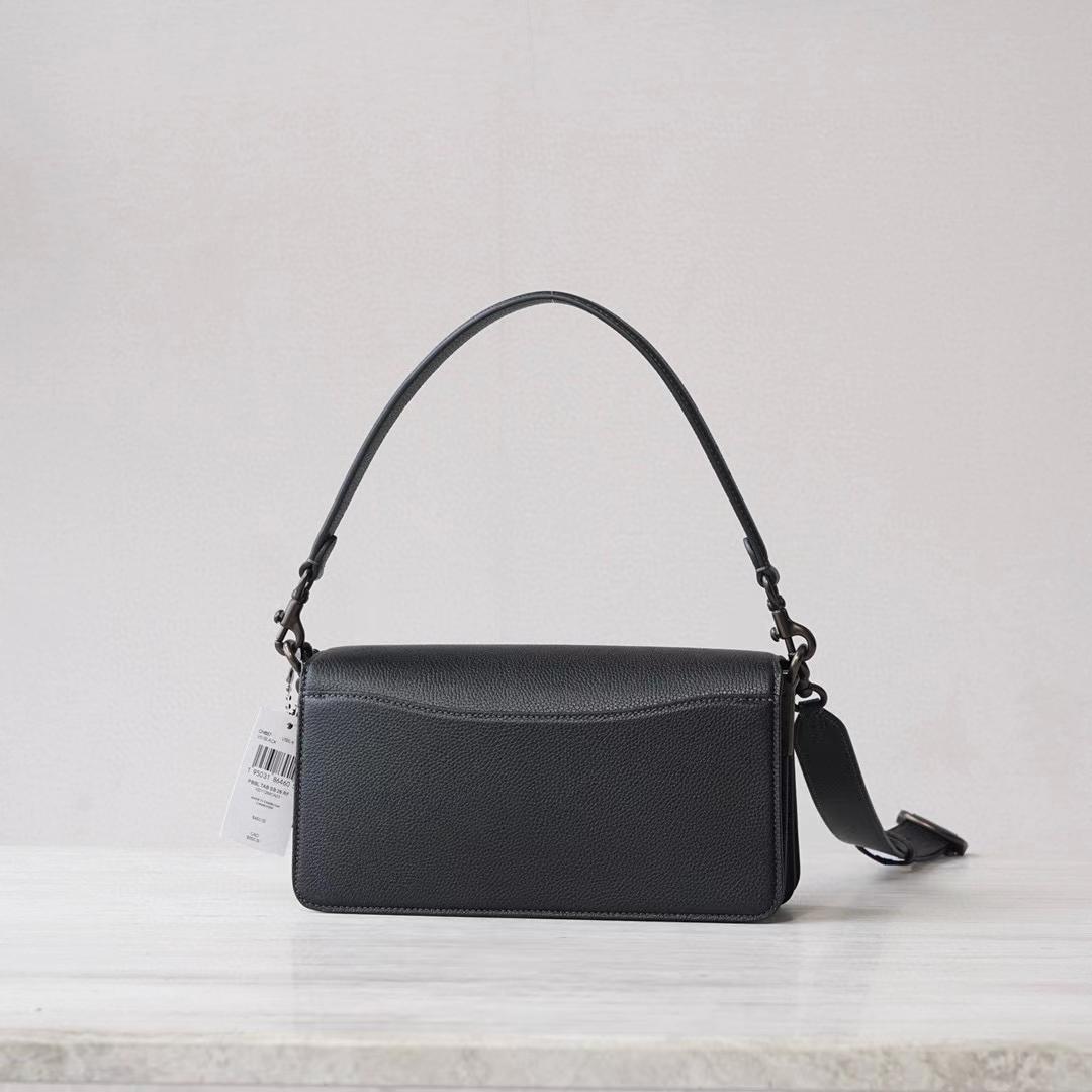 Coach Women's Black Pebble Tabby Shoulder Bag （26*15*8cm） - DesignerGu