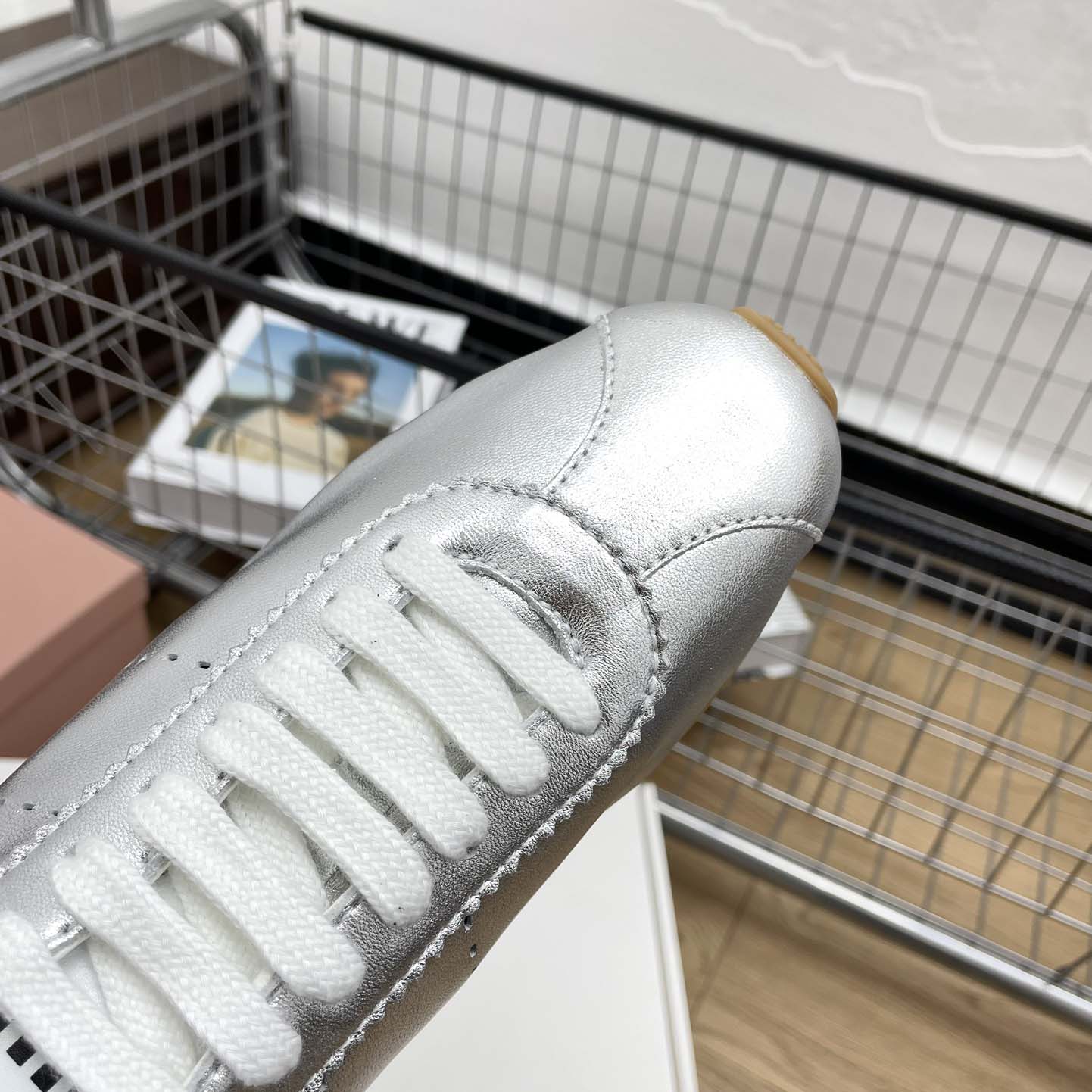 Miu Miu Plume Mordoré Calfskin Sneakers - 