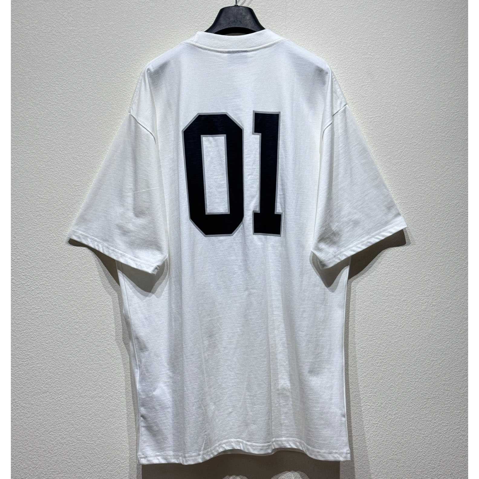 Balenciaga Basketball Series - Oversized T-Shirt In Off White - 