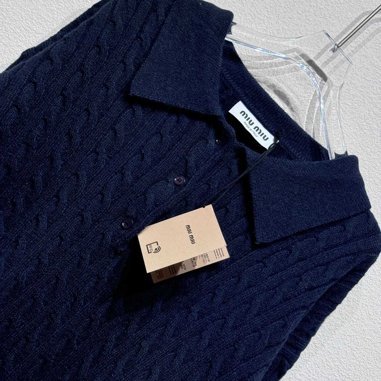 Miu Miu Cashmere Knit Polo Shirt - 