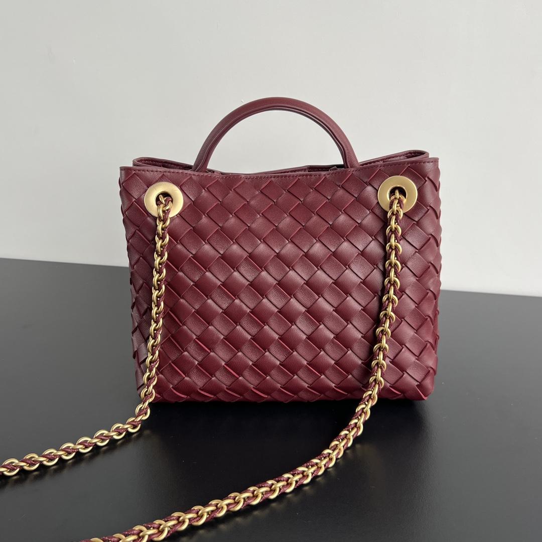 Bottega Veneta Andiamo Chain Leather Shoulder Bag （25x22x10.5cm） - 
