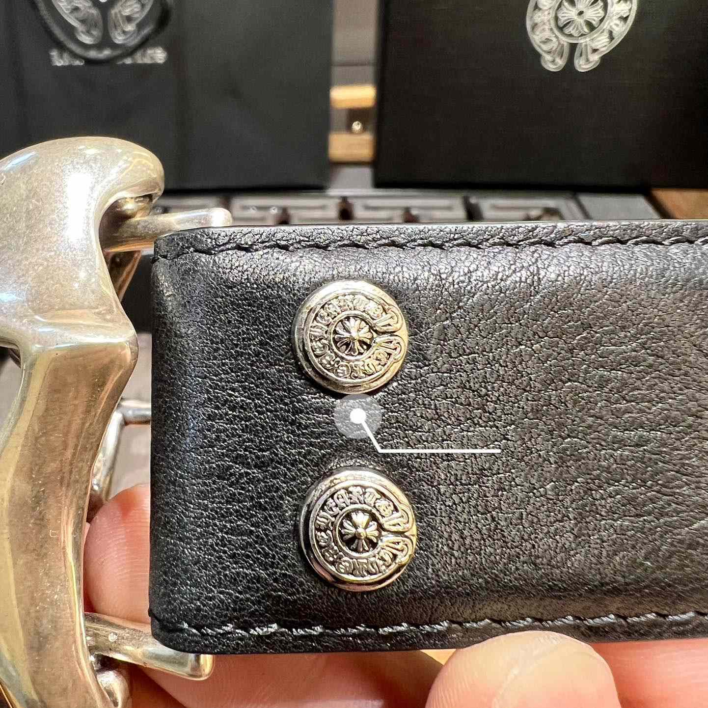 Chrome Hearts Rolling Stones Studded Belt & Buckle - 