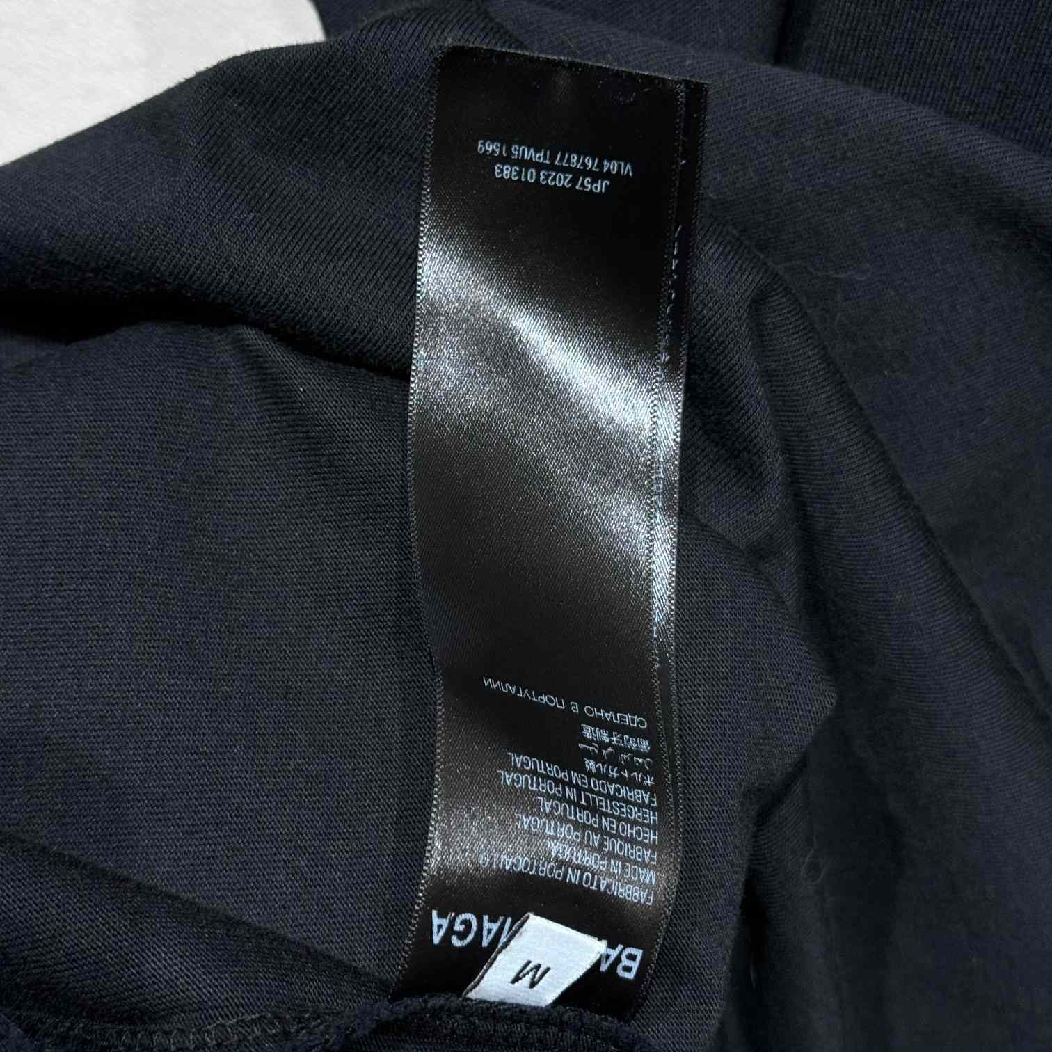 Balenciaga Michelle Boxy T-Shirt In faded Washed Black Dry Jersey - DesignerGu