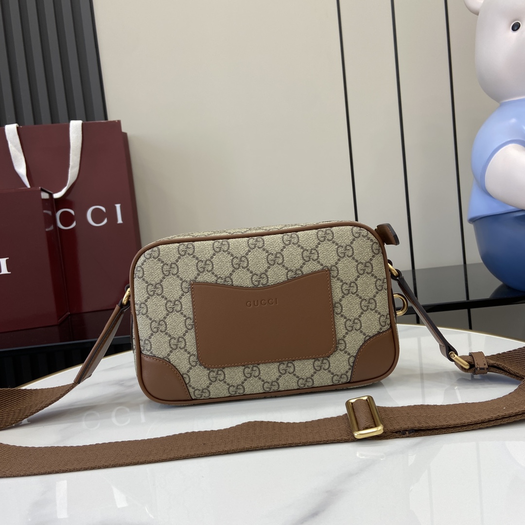 Gucci GG Emblem Embossed Super Mini Bag - 