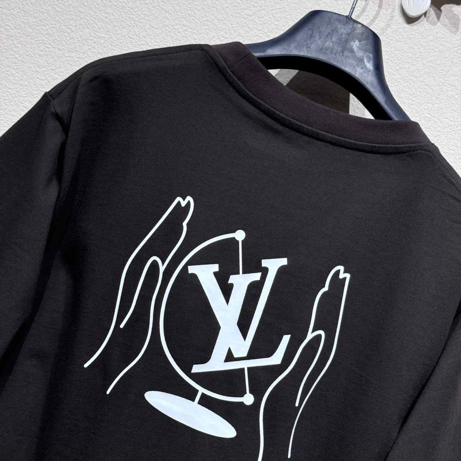 Louis Vuitton Washed Printed Cotton T-Shirt   1AHCLD - DesignerGu