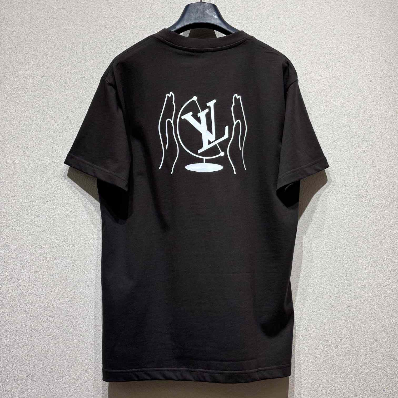 Louis Vuitton Washed Printed Cotton T-Shirt   1AHCLD - DesignerGu