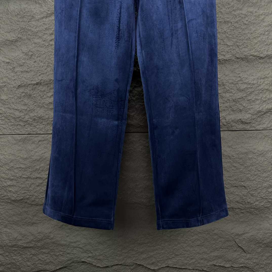 Celine Straight-Leg Logo-Embroidered Cotton-Blend Velour Track Pants - DesignerGu