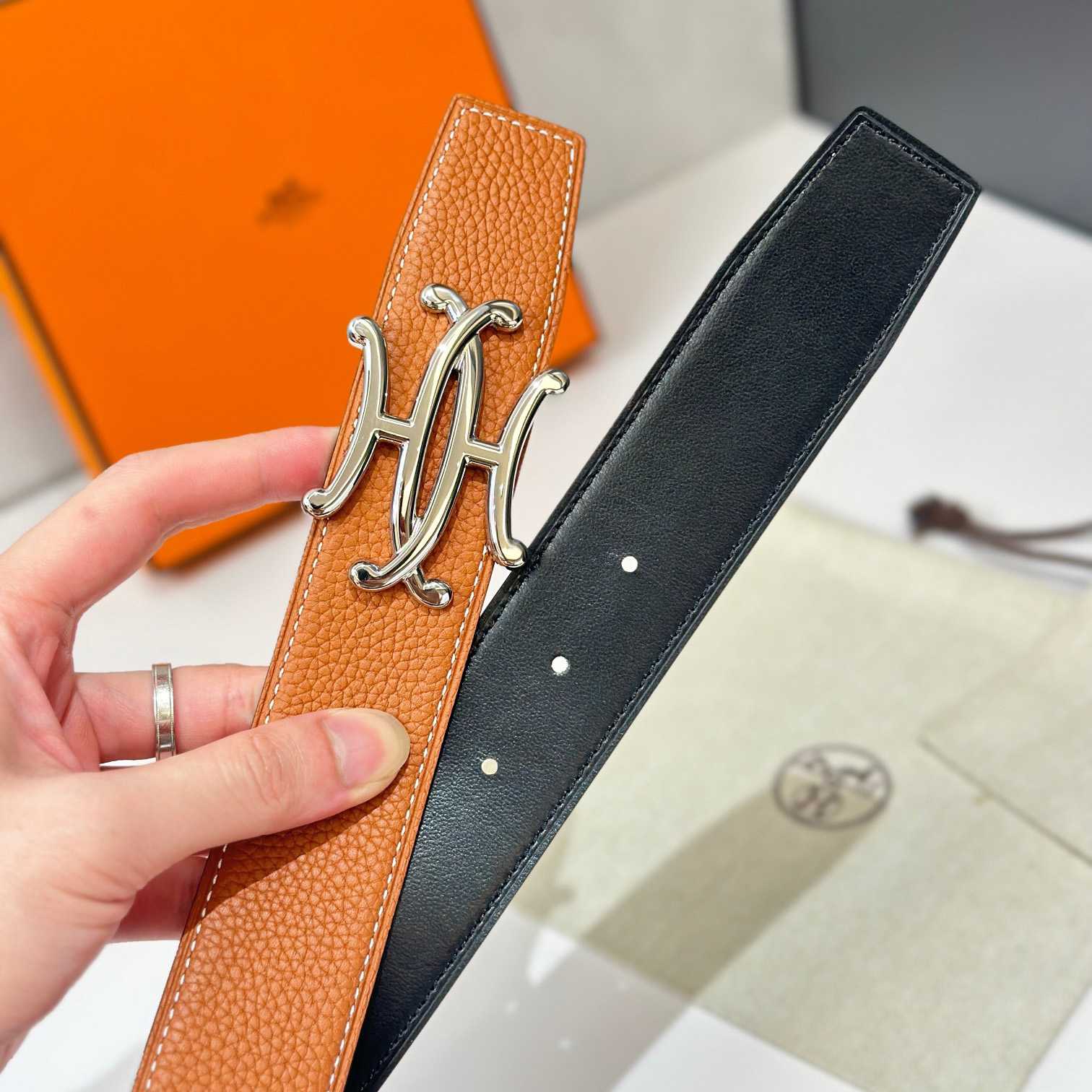 Hermes Neo Lift Belt Buckle & Reversible Leather Strap 38 mm - 