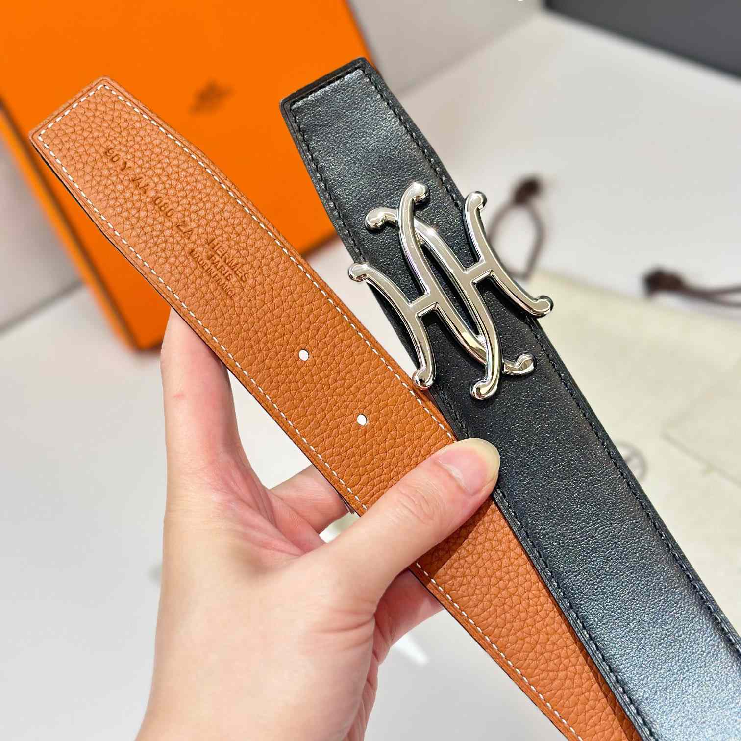 Hermes Neo Lift Belt Buckle & Reversible Leather Strap 38 mm - 