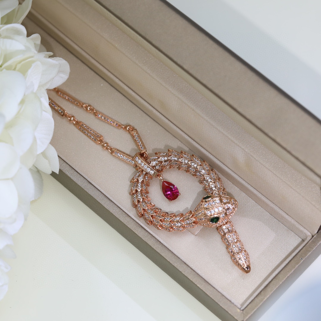 Bvlgari Diamond Snake Necklace - 