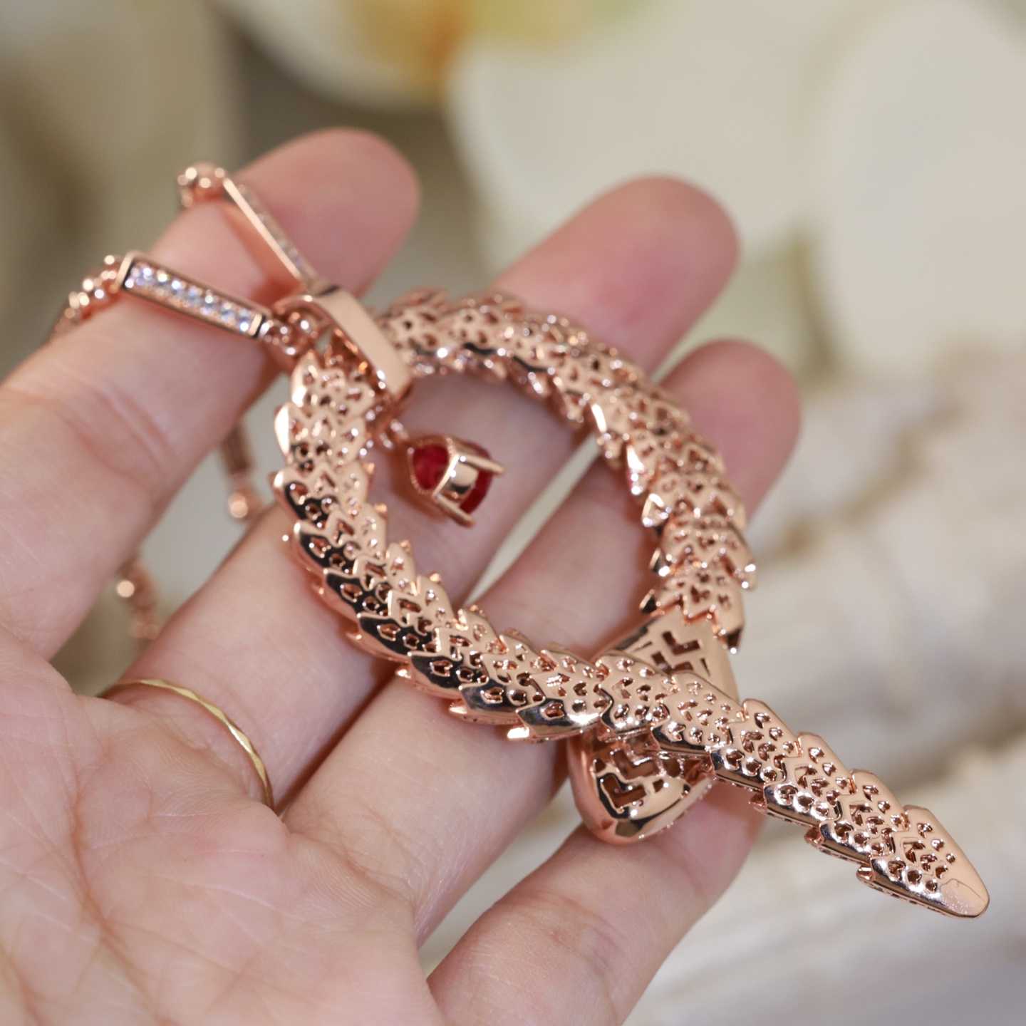 Bvlgari Diamond Snake Necklace - 