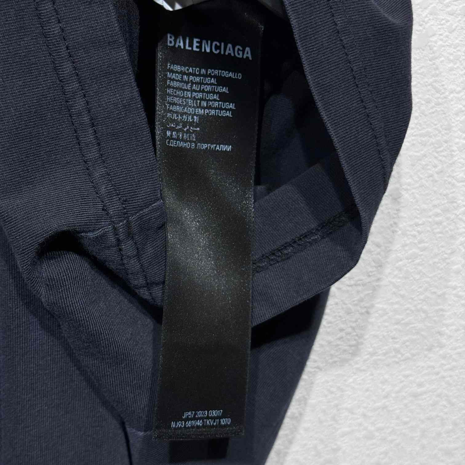 Balenciaga Getaria T-Shirt Oversize Fit In Washed Black Tubular Jersey - DesignerGu