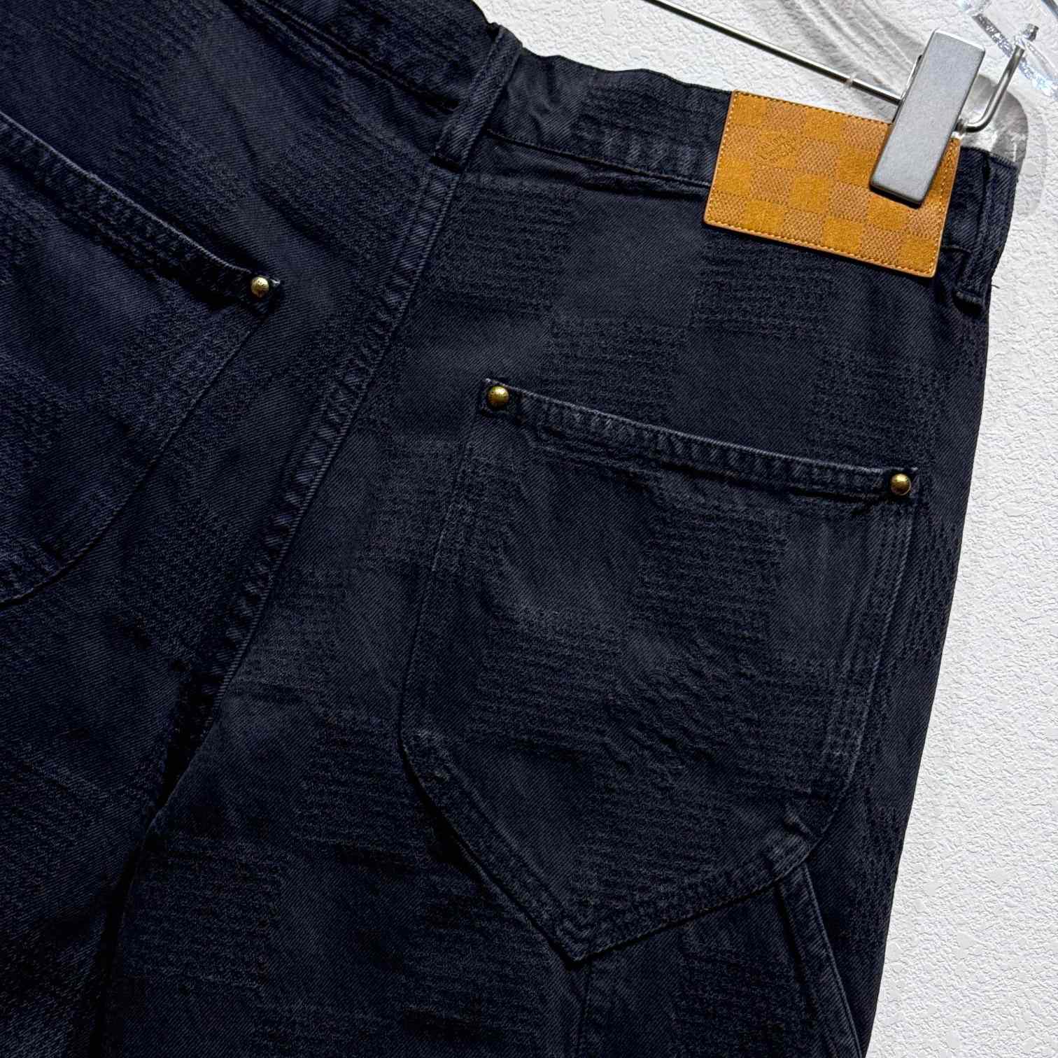Louis Vuitton Damier Denim Shorts   - DesignerGu